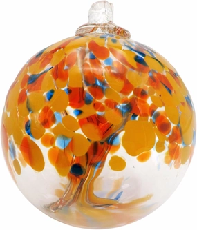 Dale Tiffany Hand Blown Glass, 6" Diameter Aura, Tree of Life Collection, Witch Globe Hanging Garden Indoor/Outdoor Decorative Ornament Gazing Ball