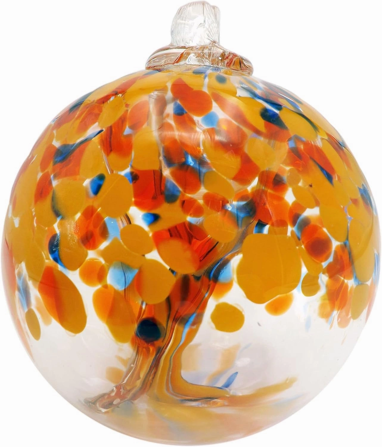 Dale Tiffany Hand Blown Glass, 6" Diameter Aura, Tree of Life Collection, Witch Globe Hanging Garden Indoor/Outdoor Decorative Ornament Gazing Ball