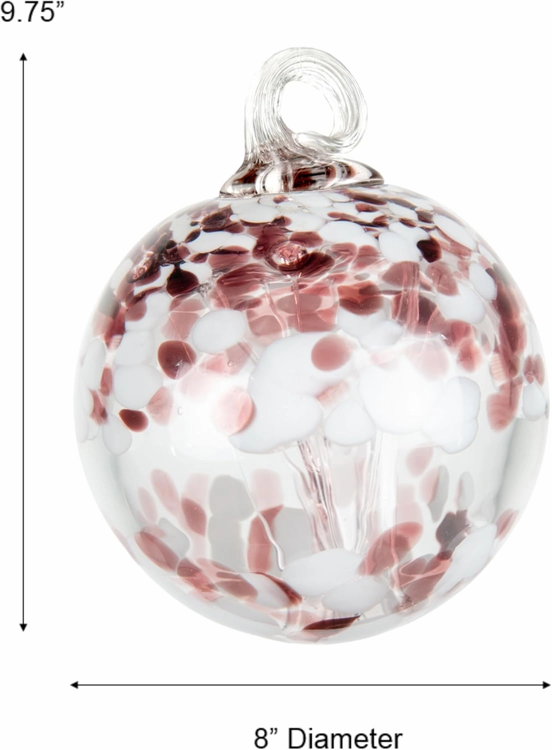 Dale Tiffany Hand Blown Glass, 8" Diameter Enchanted, Tree of Life Collection, Witch Globe Hanging Garden Indoor/Outdoor Decorative Ornament Gazing Ball
