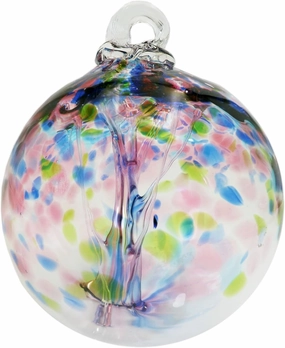 Dale Tiffany Hand Blown Glass, 8" Diameter Hope, Tree of Life Collection, Witch Globe Hanging Garden Indoor/Outdoor Decorative Ornament Gazing Ball