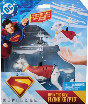 DC Comics, Superman Up in The Sky! Flying Krypto, RC Toys and Remote Control Toys for Kids, 7.5-Inch Hovering Superdog, for Ages 4 and Up