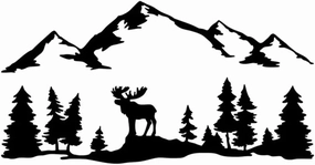 Decal Mountains Stickers for SUV Rv Camper Off-Road Tree Forest Mountain PVC Art Sticker Outdoor Car Decoration Interesting Style