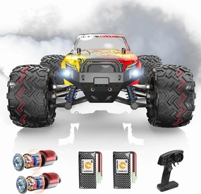 DEERC RC Cars High Speed Remote Control Car for Adults Kids 30 MPH, 1:16 Scales 4WD Off Road RC Monster Truck,Fast 2.4GHz All Terrains Toy Trucks Gifts for Boys,2 Batteries for 40Min Play