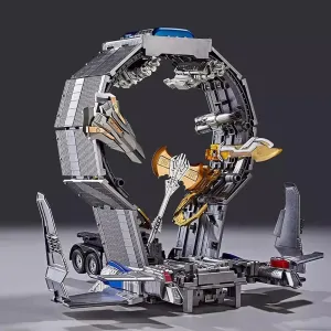 Deformation Toy Oversized 12 Inches Action Figure Truck, with Trailer and Wepons Kits Robot Transformable for Adults Kids