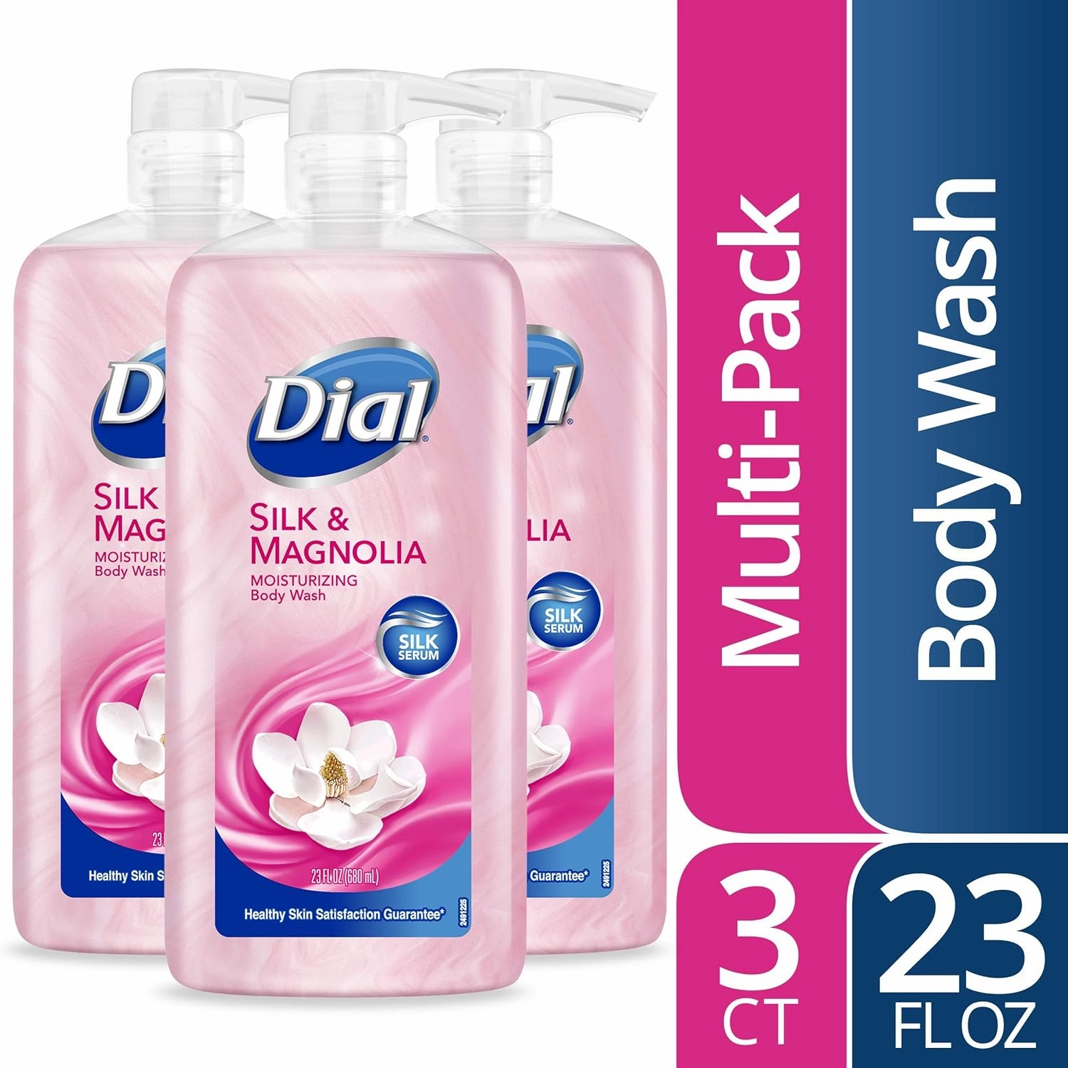 Dial Body Wash, Silk & Magnolia, 23 fl oz (Pack of 3)