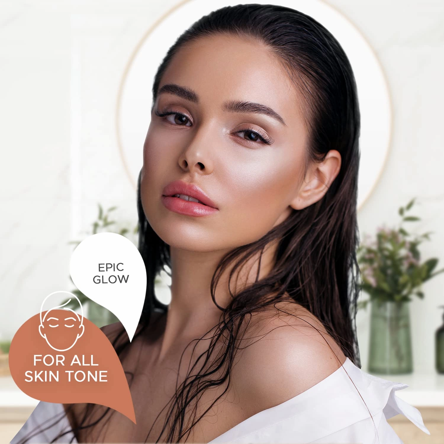 Diamond Drip Liquid Highlighter By Give Them Lala- Highly Pigmented Shimmer Highlighter For Face & Chest- Illuminator Drops For Diamond Sparkle- Glow Drops For Dewy Foundation, Cruelty-Free - (Iced)