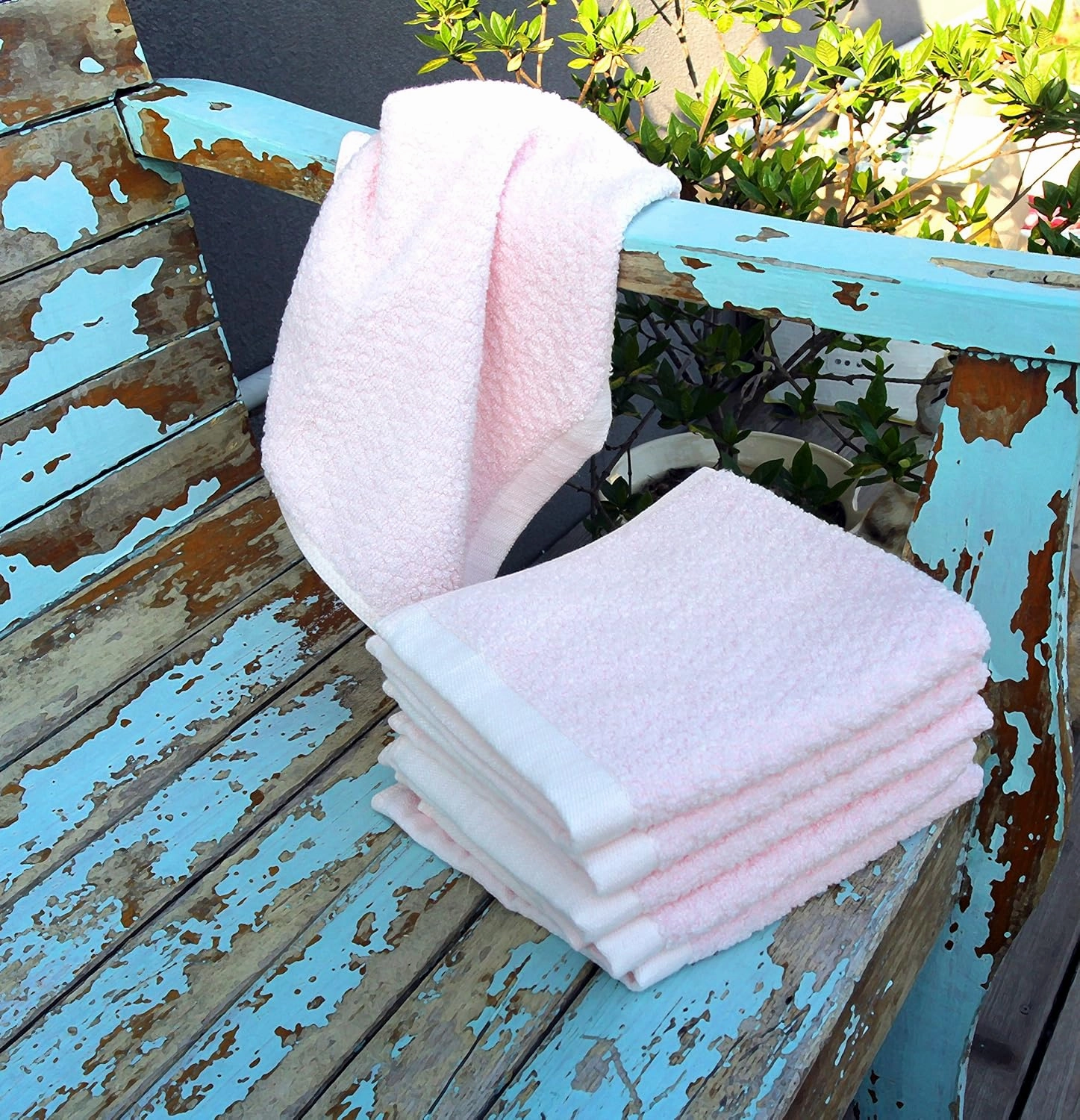 Diamond Jacquard Piece in Light, 6 x Washcloth (13 x 13 in), Rose Pink 6 Count