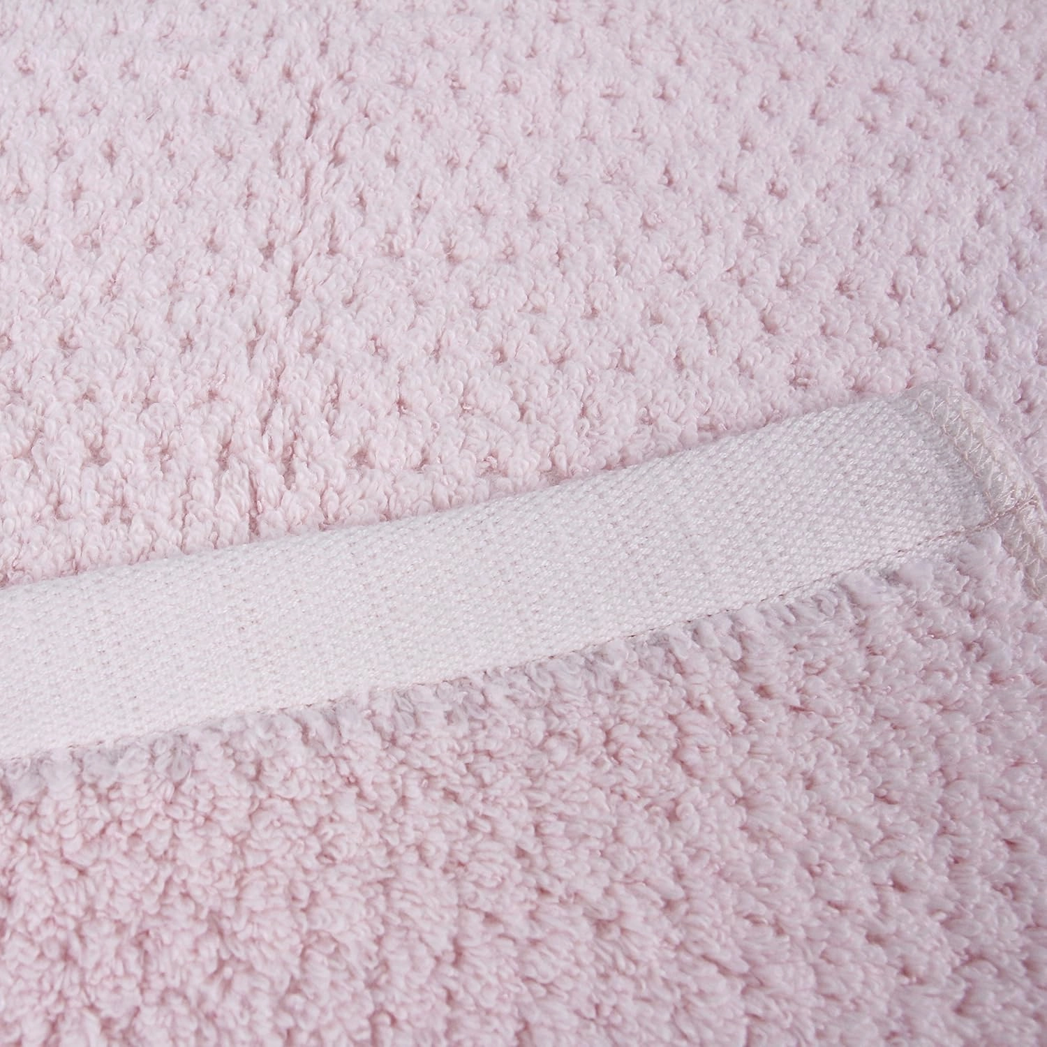 Diamond Jacquard Piece in Light, 6 x Washcloth (13 x 13 in), Rose Pink 6 Count