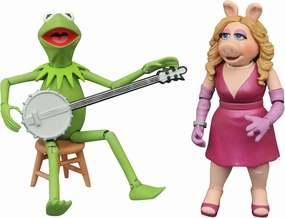 Diamond Select Toys The Muppets Best of Series 1: Kermit & Miss Piggy Action Figure Two-Pack, Multicolor