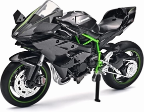 Die Cast Motorcycle Model 1/12 Scale Motorcycle for Kawasaki Ninja H2R,Kawasaki H2R Toy Motorcycles Front Wheel Can Be Steered Left and Right,Motorcycles Model for Adults Collectors