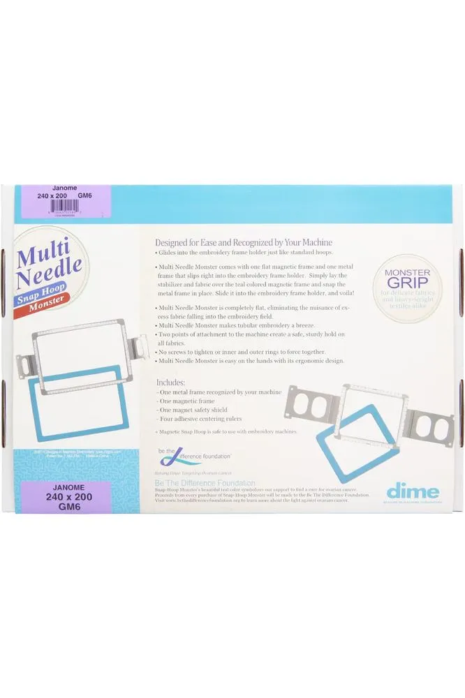Dime, 240mm x 200mm Multi Needle Snap Hoop Monster - Janome