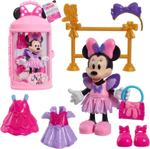 Disney Junior Minnie Mouse Fabulous Fashion Ballerina Doll, 13-piece Doll and Accessories Set, Kids Toys for Ages 3 Up by Just Play
