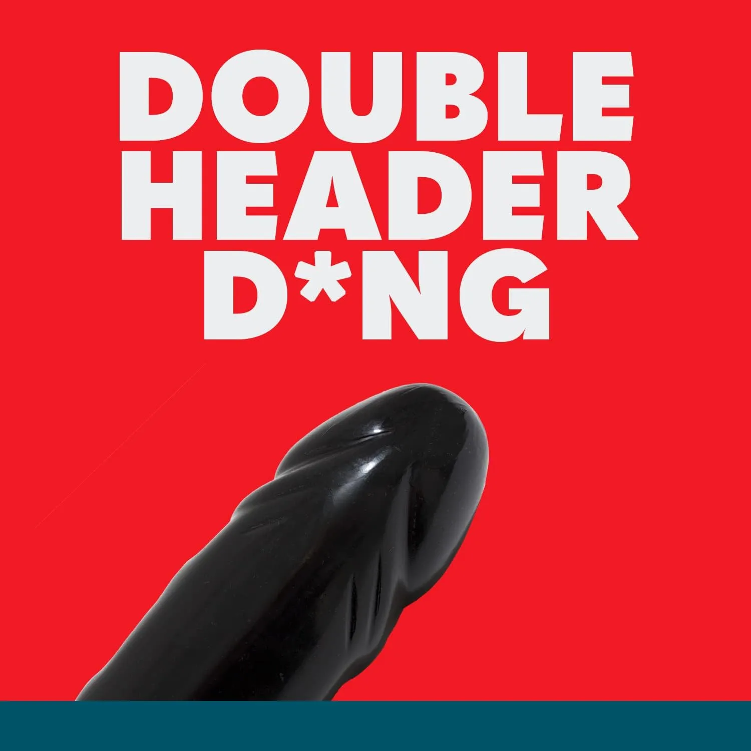 Doc Johnson Classic - Veined Double Header - 18 Inch - Double-Sided Dildo - Black (0211-01-AM)