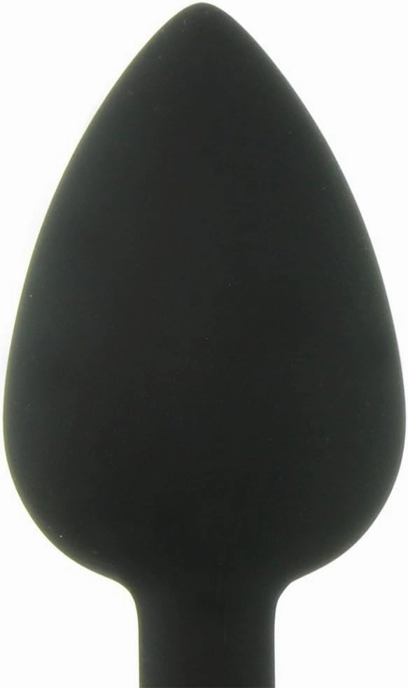 Doc Johnson Booty Bling - Spade Shaped Silicone Anal Plug with Jeweled Base - 3" Long and 1.2" Wide - Small - Pink Jewel