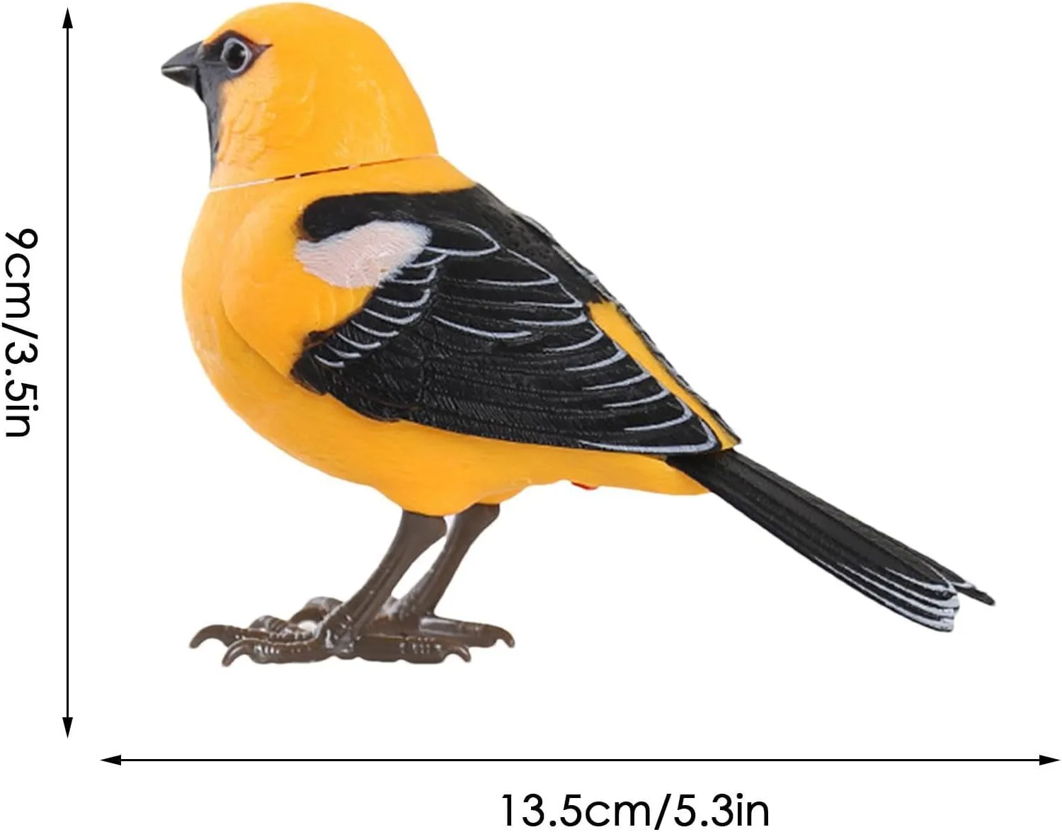 Doefo Electric Singing and Chirping Bird Toy, Interactive Bird Decoration, Motion and Sound Activated, Battery Operated Simulation Desk Pet