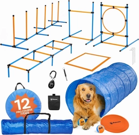 Dog Agility Course Backyard Set Dog Agility Equipment Dog Obstacle Course Backyard Agility Training Equipment for Dogs Dog Agility Jumps