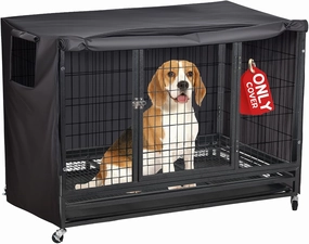Dog Crate Cover 38 Inch Heavy Duty Durable 600D Polyester Insulated Dog Kennel Cover for Dog Cage, Dog Cage Cover Fit for Most Wire Pet Crates (ONLY Cover)