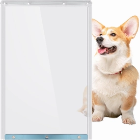 Dog Door Replacement Flaps - Large Measures 10.5" x 15", Dog Door Flap Compatible with Ideal Pet Original Plastic Pet Door - Replacement Flap, BPA Free, Less Shrinkage, Weather Resistant
