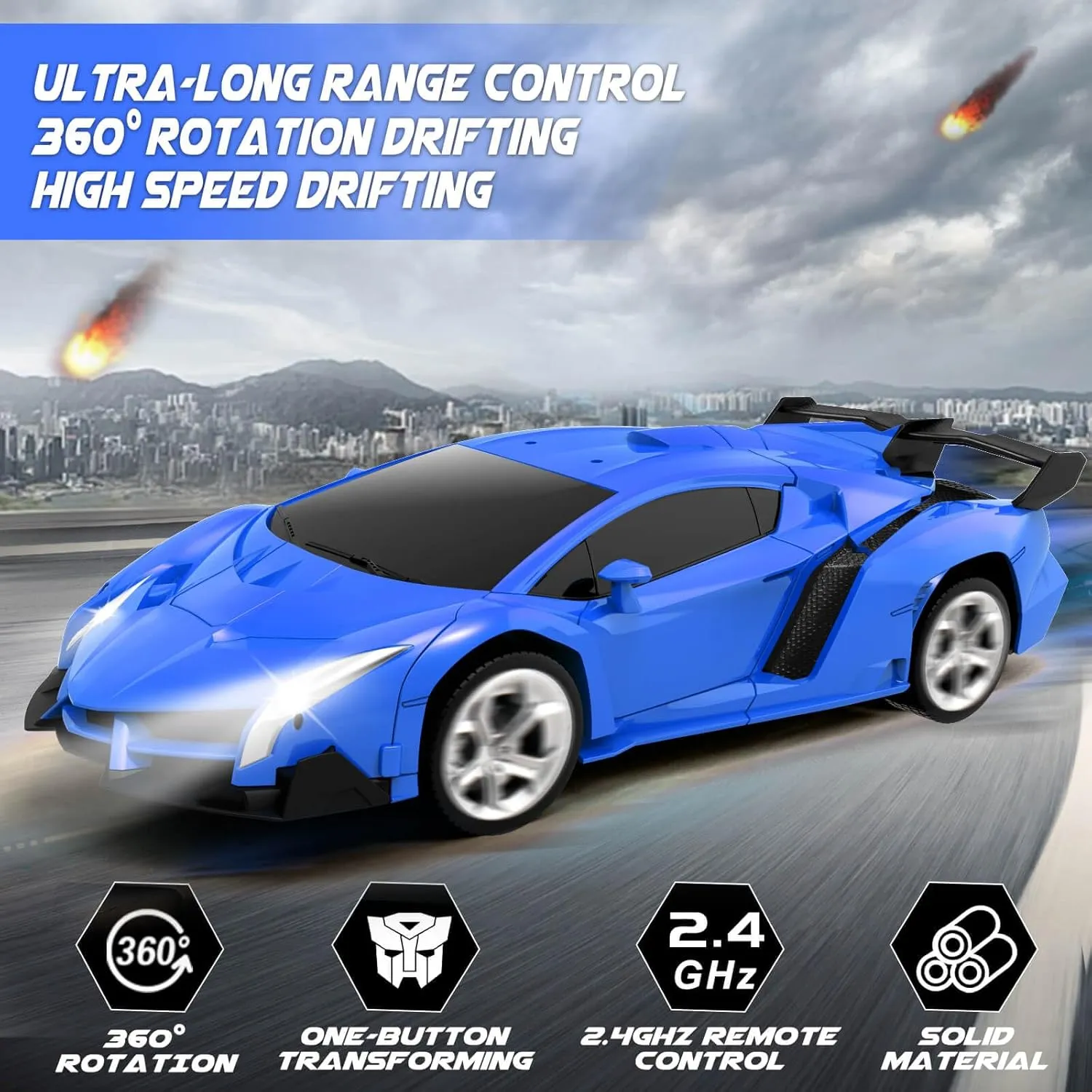 Dolanus Remote Control Car - Transform Robot RC Cars, Toys for Ages 5-7, Boys' Toys, Gifts for Boys & Kids