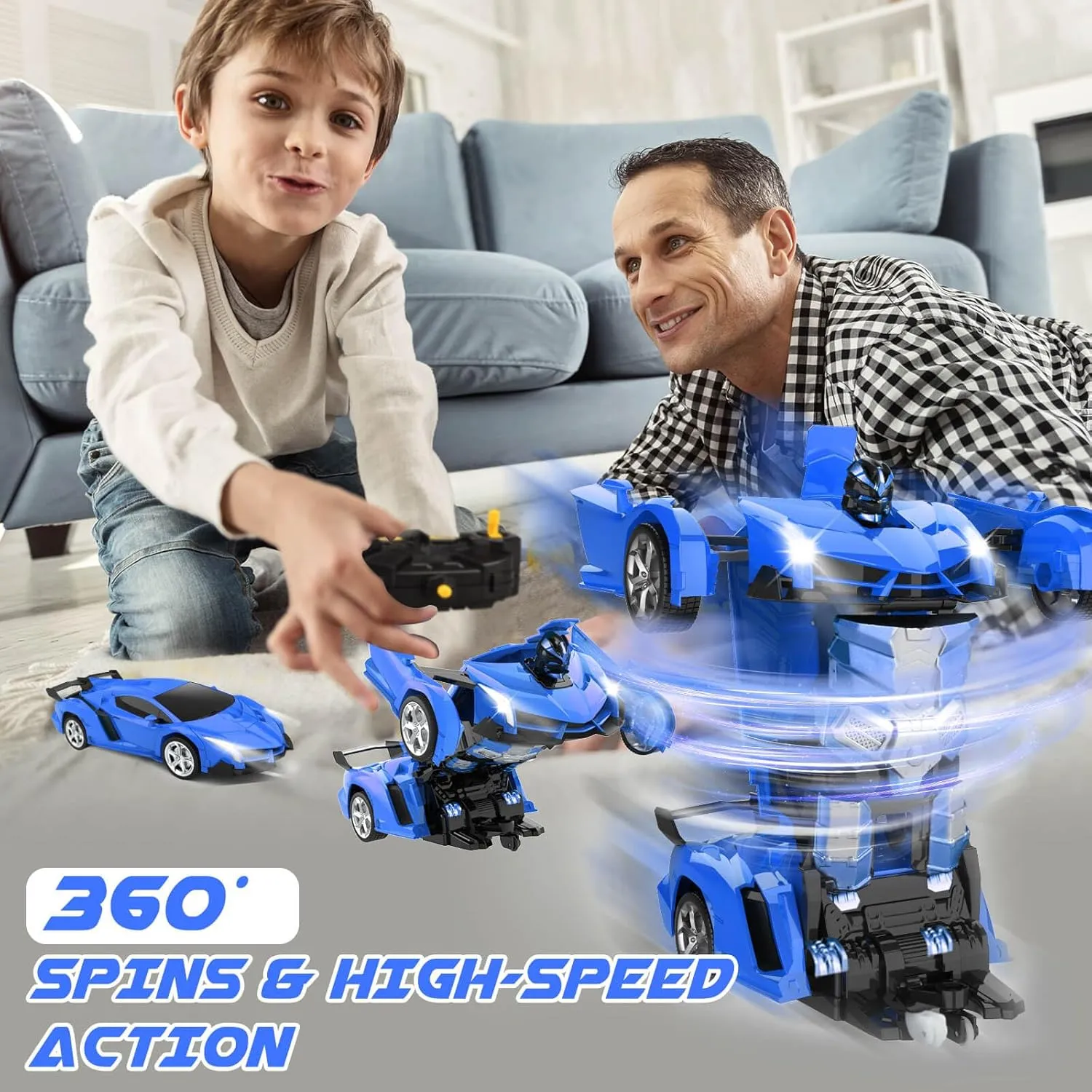 Dolanus Remote Control Car - Transform Robot RC Cars, Toys for Ages 5-7, Boys' Toys, Gifts for Boys & Kids
