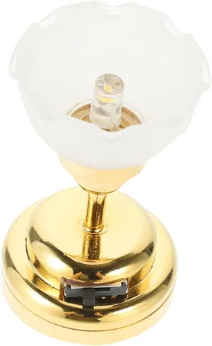 Dollhouse Led Ceiling Lamp Elegant Floral Chandelier for Mini House Decoration Safe and Reusable Miniature Light Accessory for Table Supplies and Craft Projects