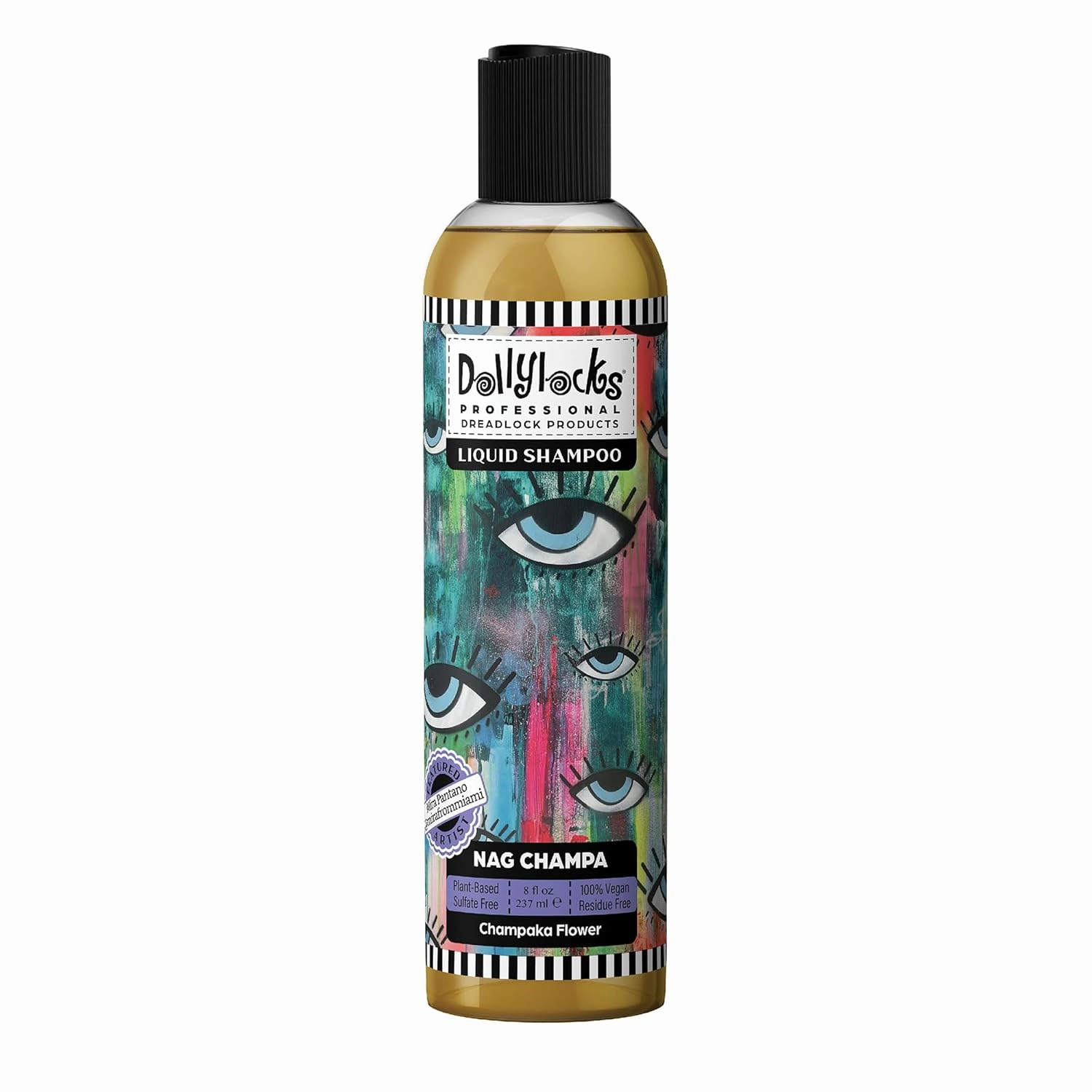 Dollylocks Liquid Shampoo – Plant-Based, Residue-Free Cleanser for Dreadlocks, pH-Balanced & Vegan (Nag Champa Scent, 8oz)