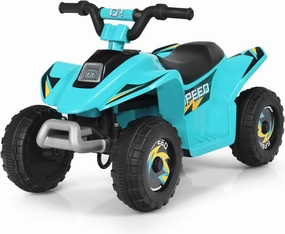 DORTALA Kids ATV, 6V Battery Powered Motorized Ride On Toy Car with High/Low Speeds, Anti-Slip Wheels, 4 Wheeler Electric Quad for Toddlers Ages 3-8 Years, Gift for Boys & Girls, Blue