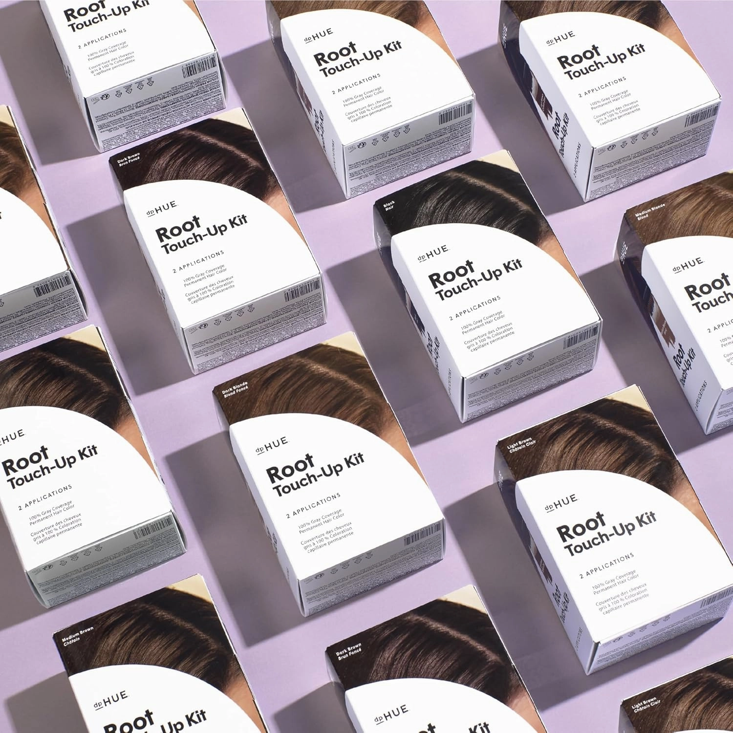 dpHUE Root Touch-Up Kit, Medium Brown - Permanent Hair Color for Gray Coverage - Includes Two Applications - Paraben, SLS & SLES Sulfate Free - Leaping Bunny Certified