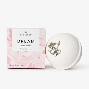 Dream Bath Bomb, 8 OZ - Large, Handmade with Natural Ingredients, Mineral-Rich Himalayan Salt, Cruelty-Free, Made with Pure Therapeutic Grade Essential Oils