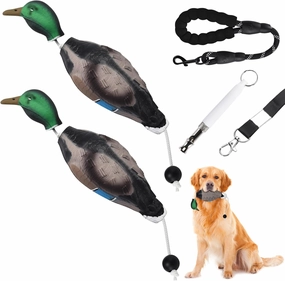 Duck Training Dummy With Leash & Whistle - Durable Retriever Dummy for Waterfowl Retrieval, Hunting Toys and Bumpers for Dogs