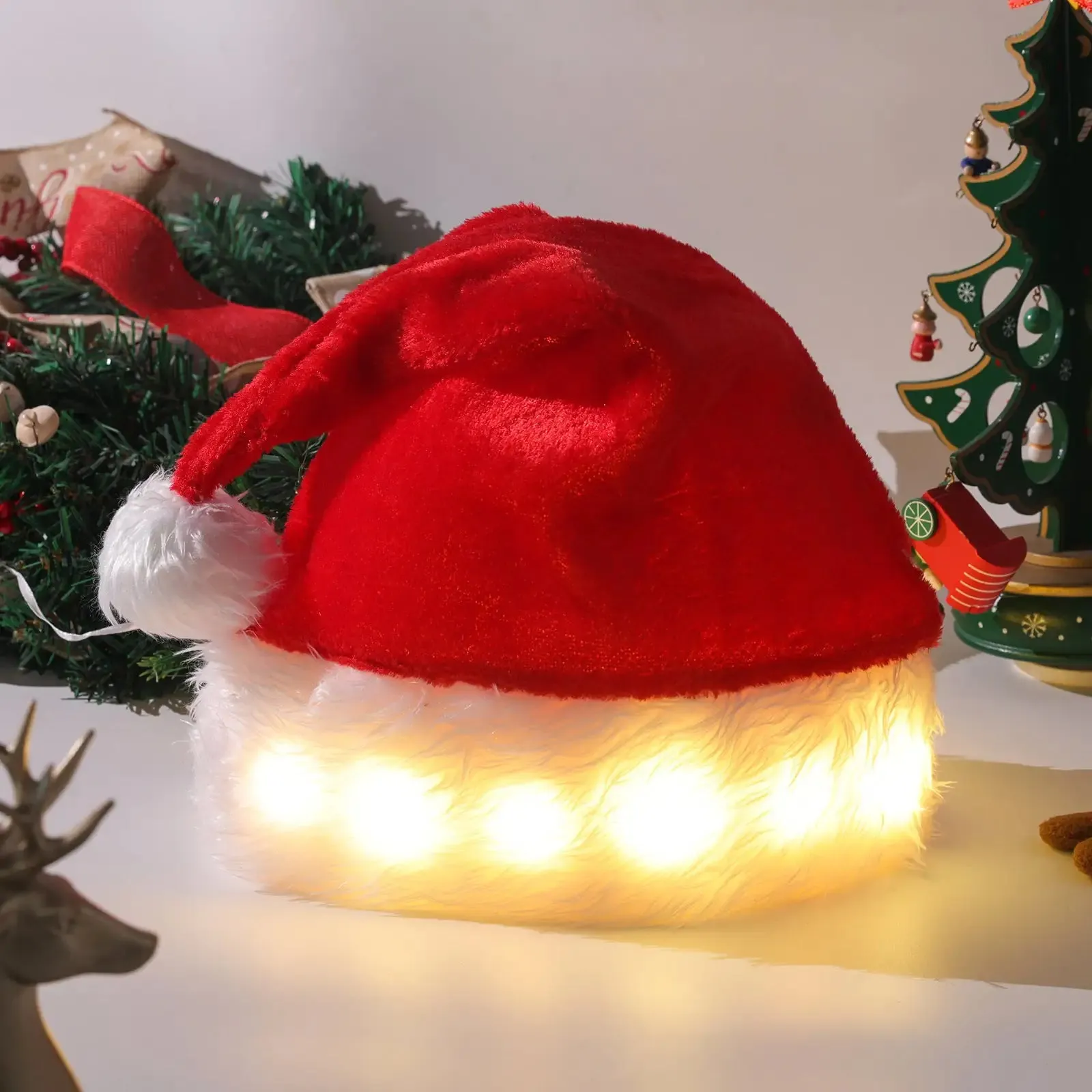 🎅Early Christmas Sale 28% & Free Shipping🎁- Luminous Santa Hat LED