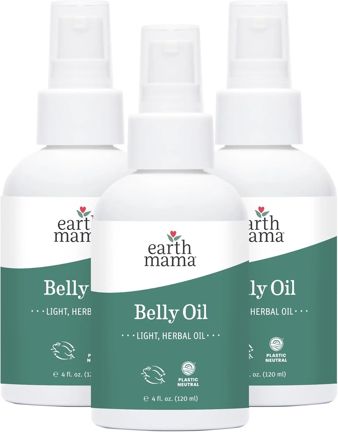 Earth Mama Belly Oil for Dry Skin | Calendula Skin Care Moisturizer Oil to Encourage Natural Elasticity and Help Prevent Stretch Marks During Pregnancy and Postpartum, 4-Fluid Ounce (3-Pack)