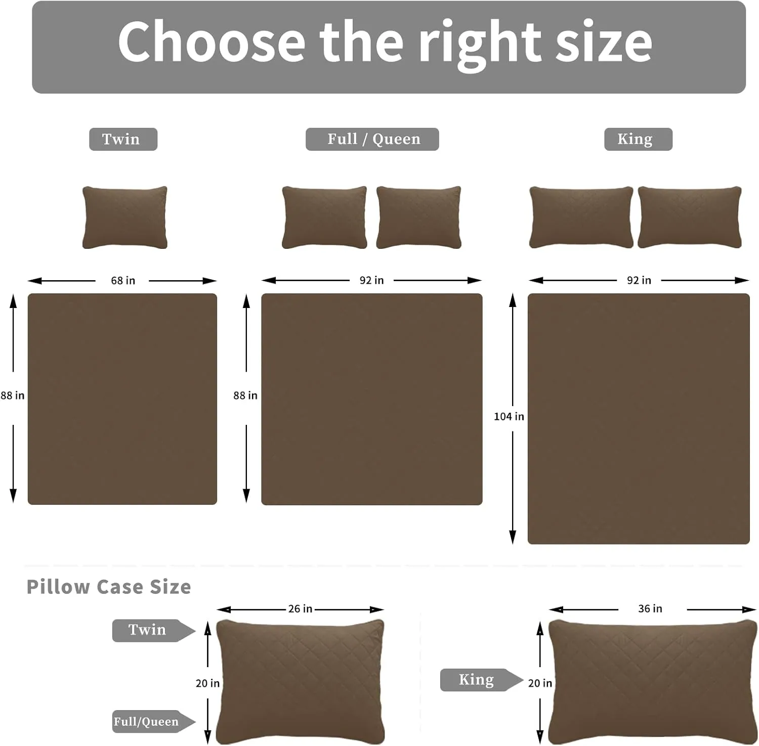 Easy-Going Full/Queen Size Reversible Quilt Set with 1 Quilt and 2 Pillow Shams, Soft Bed Quilt Cover, Water Resistant Lightweight Microfiber Bedspread, Stain Resistant, Camel/Ivory
