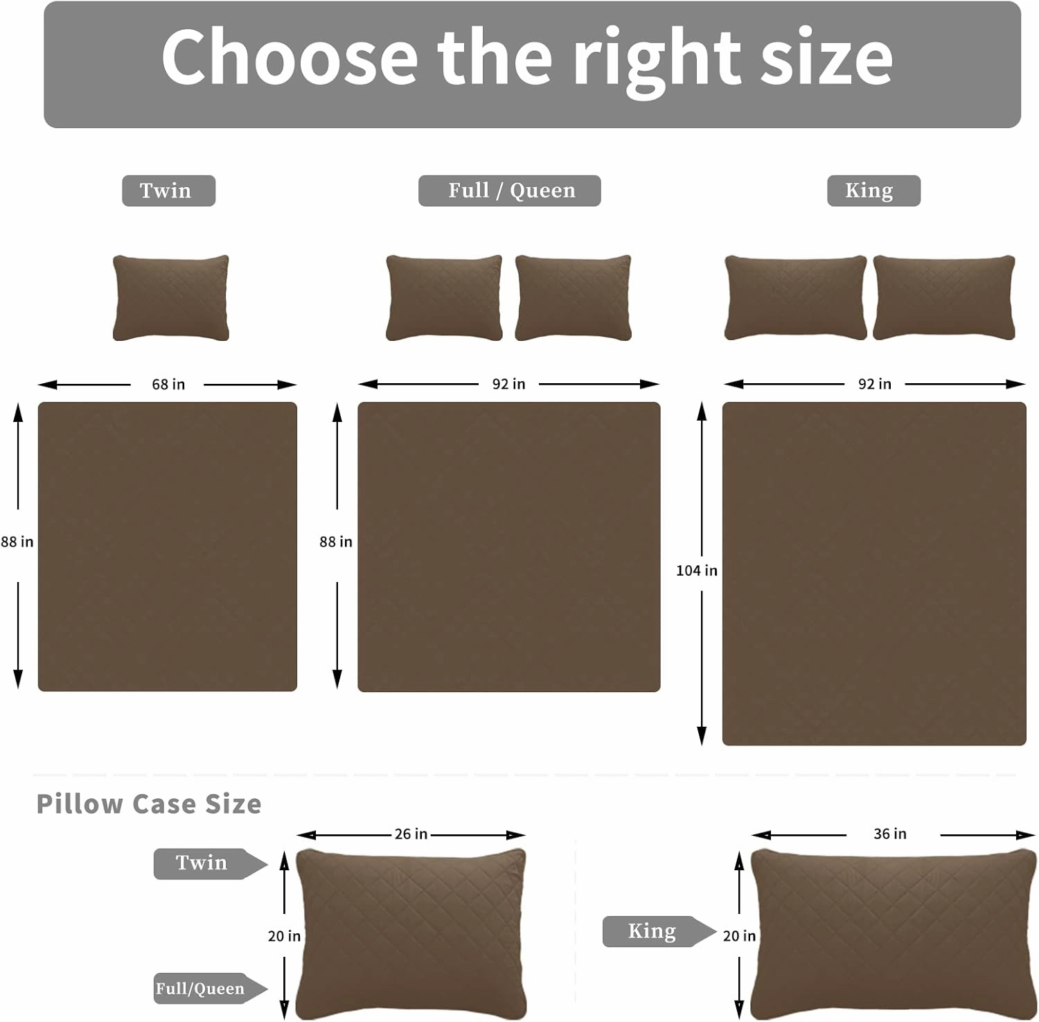 Easy-Going Twin Size Reversible Quilt Set with 1 Quilt and 1 Pillow Shams, Soft Bed Quilt Cover, Water Resistant Lightweight Microfiber Bedspread, Stain Resistant, Camel/Ivory