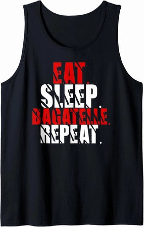 Eat Sleep Bagatelle Repeat for Men and Women funny Gifts Tank Top