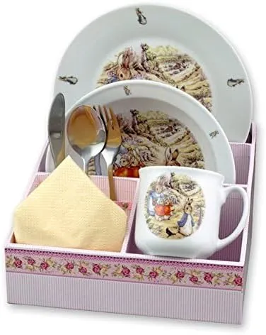 Eating Set in Case - Peter Rabbit & Family