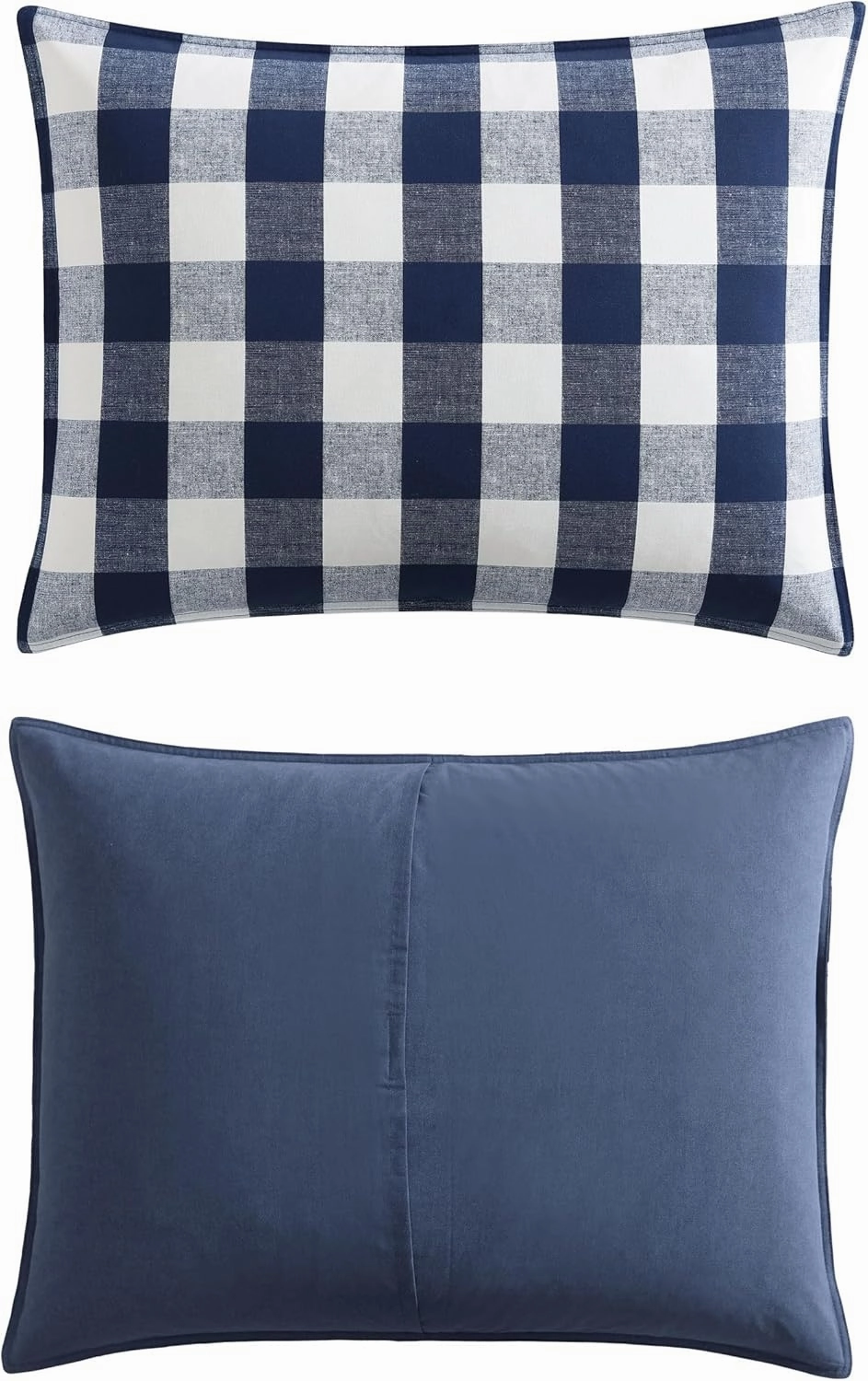 Eddie Bauer - Queen Duvet Cover Set, Reversible Cotton Bedding with Matching Shams, Stylish Plaid Home Decor (Lakehouse Blue, Queen)