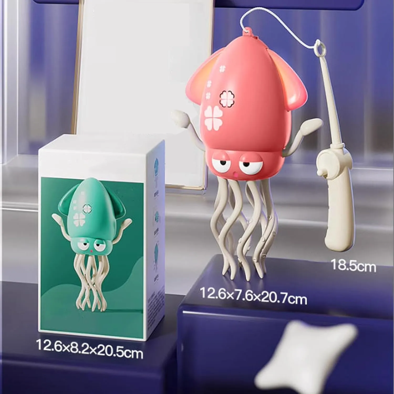 Electric Dancing Octopus Toy, Magic Dancing Octopus Toy, Crazy 8-Leg Auto-Dance, Crawling Automatic Obstacle Sensor with LED Lights & Music (A.)