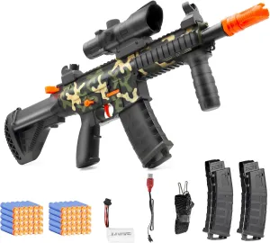 Electric Dart Toy Gun for Boys with 3 Modes, Automatic Sniper Rifle with 60 Dart Bullets, Realistic Soft Bullet Toy Guns Camouflage, Christmas Halloween Birthday Gifts for Boys Adults 8 
