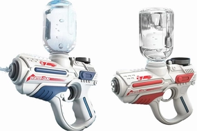Electric Water Gun - Range 32 FT, High Capacity Automatic Water Gun, Summer Outdoor Beach and Pool Party Water Guns Toy for Kids Adults (Blue Red 200CC 2PCS)