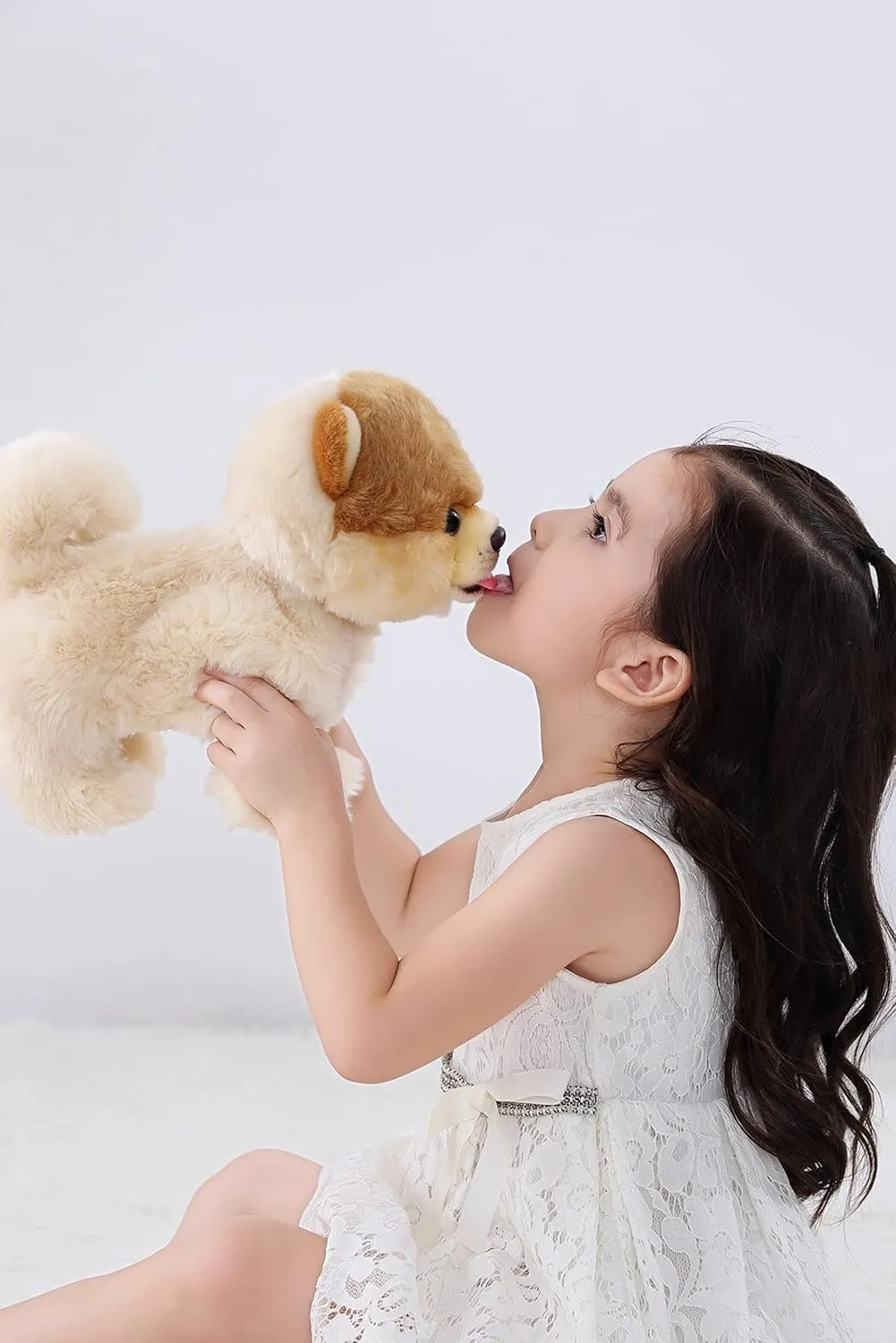 Electronic Walking Pomeranian Stuffed Dog Toy, Realistic Interactive Puppy Robot Pet Dog, Walking, Barking,Wagging Tail & Talking,Present Pet Gifts for 3  Year Boys Girls