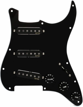 EMG ST-65 Alnico 5 Passive Prewired Strat Pickguard Set, Black (6766.00)