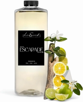 Escapade Aroma Diffuser Oil 1200ML - Waterless Essential Oil for diffusers - Luxury Hotel Fragrance Inspired by Ritz Carlton - Oils for Aromatherapy - Fits in Any Diffuser (Escapade)
