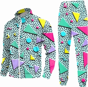 EVEDESIGN Track Suits Mens Set - Retro 80s and 90s costumes Outfits for Jogging, Skiing and Casual Wear - Sweat Suits for Men