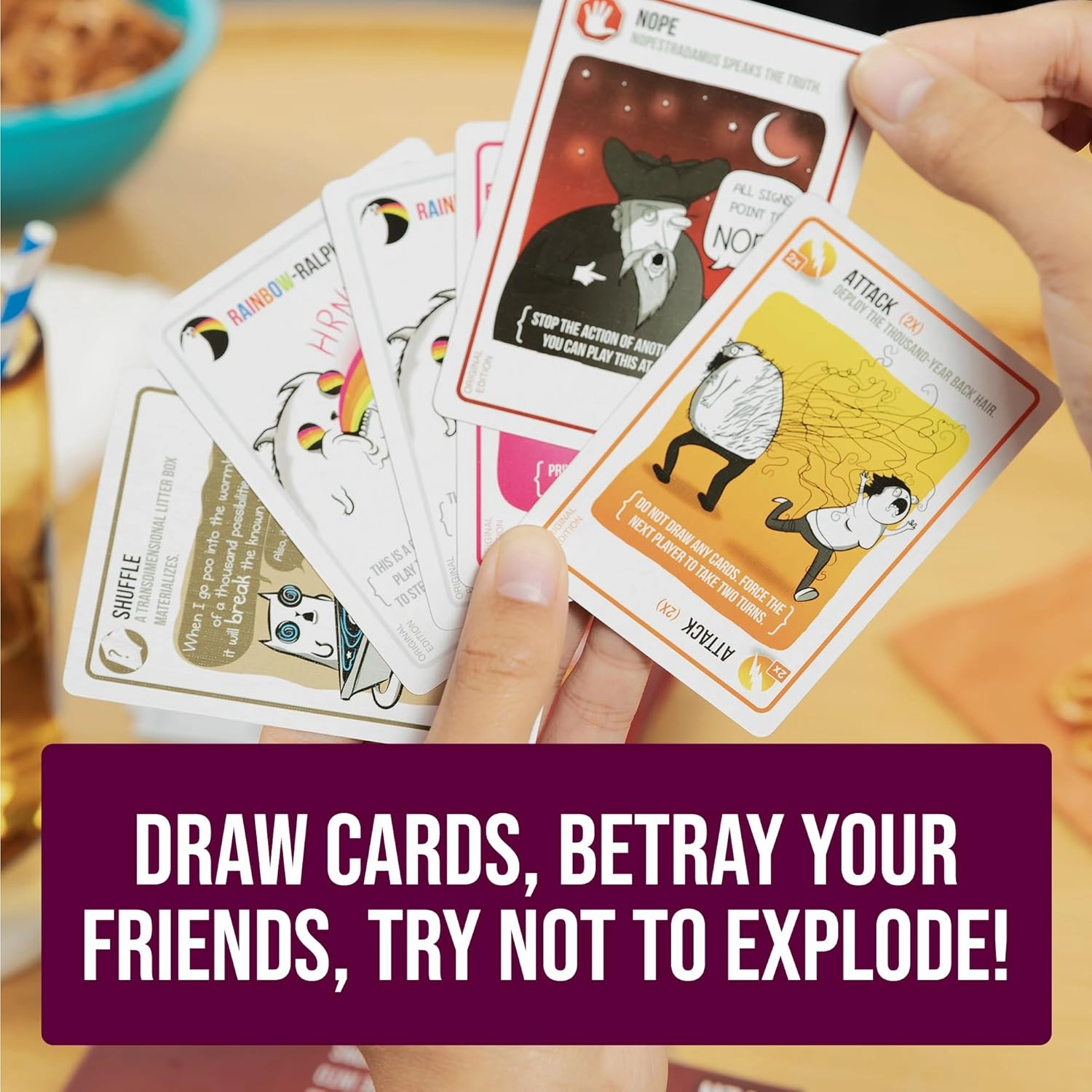 Exploding Kittens Party Pack - 2-10 Players - Ages 7  - 15 Minutes to Play - Party-Sized High-Stakes Card Game, Ideal for Party, Family Game Night, Fun for Kids and Adults