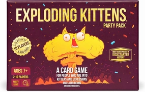 Exploding Kittens Party Pack - 2-10 Players - Ages 7  - 15 Minutes to Play - Party-Sized High-Stakes Card Game, Ideal for Party, Family Game Night, Fun for Kids and Adults