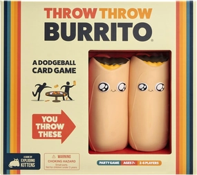 Exploding Kittens Presents Throw Throw Burrito - A Dodgeball Card Game - Family Card Games for Adults, Teens & Kids - 2-6 Players - Ages 7 and Up - 120 Cards