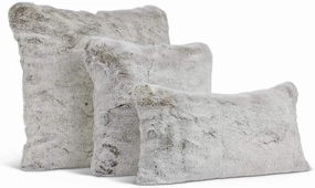Fabulous-Furs Donna Salyers Couture Collection Sterling Mink Faux Fur Pillows, Sterling Mink, 12x22
