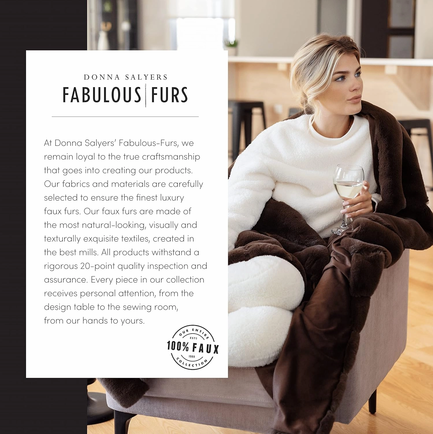 Fabulous-Furs Donna Salyers Signature Series White Tibetan Lamb Faux Fur Pillows, White Tibetan Lamb, 18x18