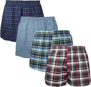 Falari 4-Pack Men's Boxer Underwear 100% Cotton Premium Quality